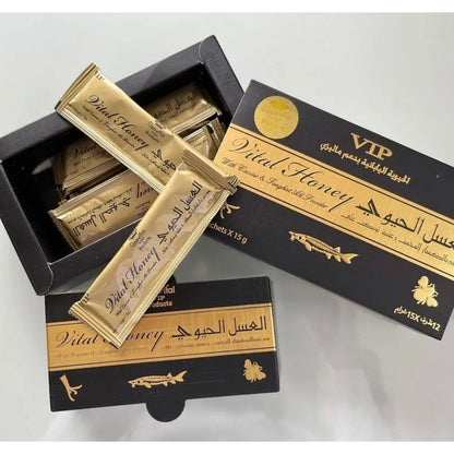 Vital vip Honey, 15g x 12 Sachets, Original Honey, العسل أصلي للرجال