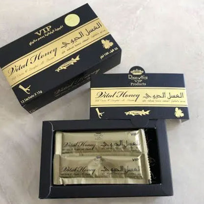 Vital vip Honey, 15g x 12 Sachets, Original Honey, العسل أصلي للرجال